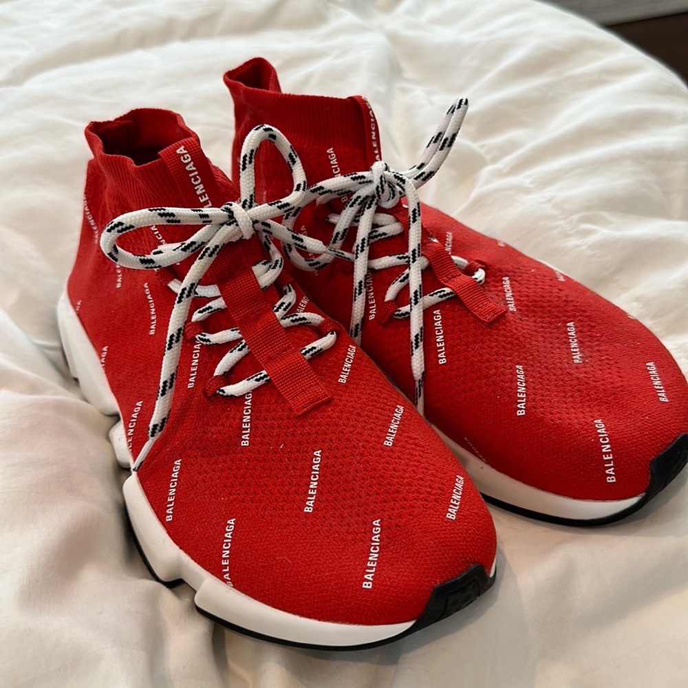 Balenciaga men’s sneakers red slip on 40